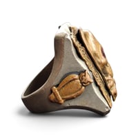 Image 3 of OOAK Jolly Roger Skull Ring, c. 1940s