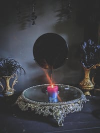 Image 2 of Black lace Obsidian scrying mirrors 