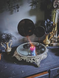 Image 1 of Black lace Obsidian scrying mirrors 