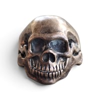 Image 1 of Vintage Hinged Jaw Skull Ring, c. 1980s