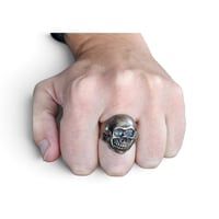Image 5 of Vintage Hinged Jaw Skull Ring, c. 1980s