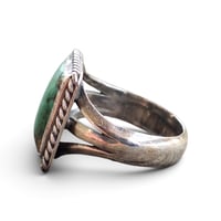 Image 2 of Vintage Square Turquoise Ring, c. 1960s