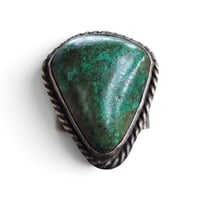 Image 1 of Vintage Southwest Chrysocalla Ring, c. 1950s.