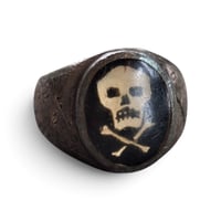 Image 1 of Vietnam War Jolly Roger Skull Ring, c. 1970