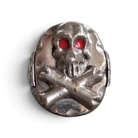 Image 1 of Vintage Large Skull 'n' Bones Ring, c.1940s 