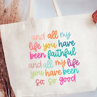 Image 1 of Faithful & Good Natural Canvas Tote