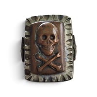 Image 1 of Vintage Grinning Skull Ring, c. 1940s