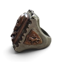 Image 2 of Vintage Grinning Skull Ring, c. 1940s