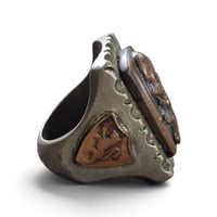 Image 3 of Vintage Grinning Skull Ring, c. 1940s
