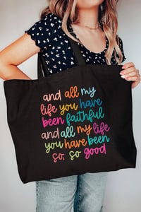 Image 2 of Faithful & Good Natural Canvas Tote