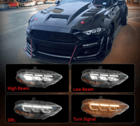 Image 3 of 2018–2023 Ford Mustang 2024 Style LED Headlights – Pair