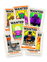 Image 1 of SPIDEY WANTED POSTER STICKERS