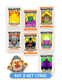 Image 2 of SPIDEY WANTED POSTER STICKERS