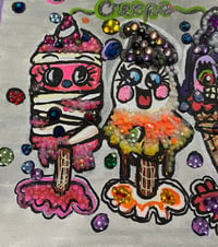Image 2 of Halloween mixed media painting ice cream creeps