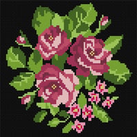 Image 1 of Vintage Carpet Roses – Cross Stitch Pattern