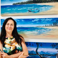 Image 3 of NEW Townsville Painting Class  'Paint Magpies' Workshop - Full Day Class 