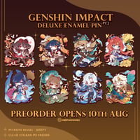 Genshin Impact Deluxe Enamel Pin - Outfit Skins pt2