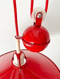 Image 6 of LÁMPARA METALARTE DE POLEA ROJA, AÑOS 70