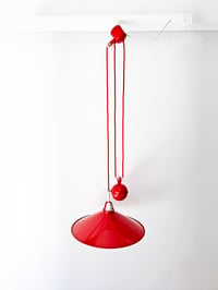 Image 5 of LÁMPARA METALARTE DE POLEA ROJA, AÑOS 70