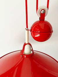 Image 10 of LÁMPARA METALARTE DE POLEA ROJA, AÑOS 70