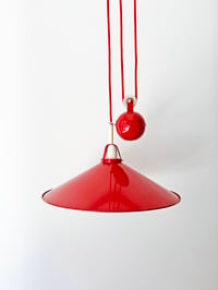 Image 1 of LÁMPARA METALARTE DE POLEA ROJA, AÑOS 70
