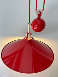 Image 8 of LÁMPARA METALARTE DE POLEA ROJA, AÑOS 70