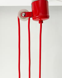 Image 7 of LÁMPARA METALARTE DE POLEA ROJA, AÑOS 70