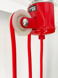 Image 9 of LÁMPARA METALARTE DE POLEA ROJA, AÑOS 70