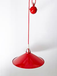 Image 11 of LÁMPARA METALARTE DE POLEA ROJA, AÑOS 70