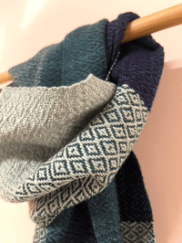 Image 2 of Pine, Seaglass & Navy Forever Scarf
