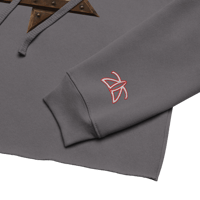 Image 3 of Women's Rusted z0star (Bella+Canvas) Crop Hoodie Gray