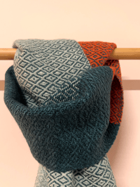 Image 2 of Pine, Seaglass & Orange Forever Scarf