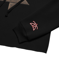 Image 3 of Women's Rusted z0star (Bella+Canvas) Crop Hoodie Black