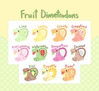 Image 2 of Fruit Dimetrodon Enamel Pins