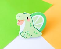 Image 3 of Fruit Dimetrodon Enamel Pins