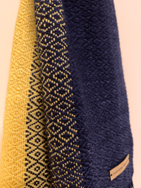 Image 4 of Buttery, Navy & Cerise Forever Scarf