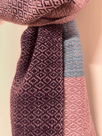 Image 4 of Fig, Rose & Light Teal Forever Scarf
