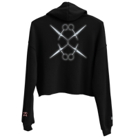 Image 5 of Women's Rusted z0star (Bella+Canvas) Crop Hoodie Black