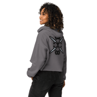 Image 2 of Women's Rusted z0star (Bella+Canvas) Crop Hoodie Gray