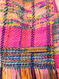 Image 4 of Neon Pink & Blue Naomi Scarf