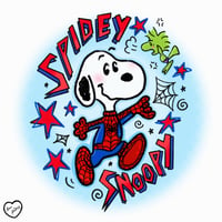 Image 2 of PREORDER: Spidey Snoopy Keychain & Badges