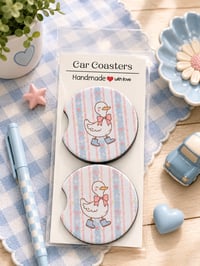 Pretty Goose Car Coasters