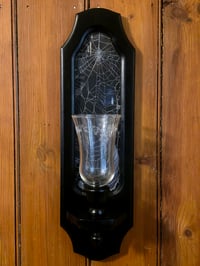 Image 2 of Black wall hanging candle holder - preserved web 2