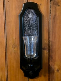Image 3 of Black wall hanging candle holder - preserved web 1