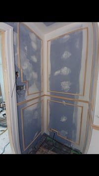 Image 2 of Custom Double-Tier Wall Molding & Powder Room Transformation