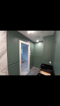 Image 4 of Custom Double-Tier Wall Molding & Powder Room Transformation