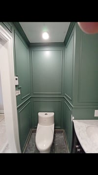 Image 5 of Custom Double-Tier Wall Molding & Powder Room Transformation