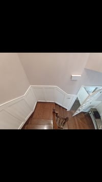 Image 4 of Custom Curved Staircase Board & Batten Wainscoting