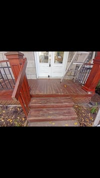 Image 3 of Exterior Porch Post Repair & Deck Refinishing