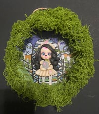 Image 1 of Shadow-box large ornament with Zombie girl